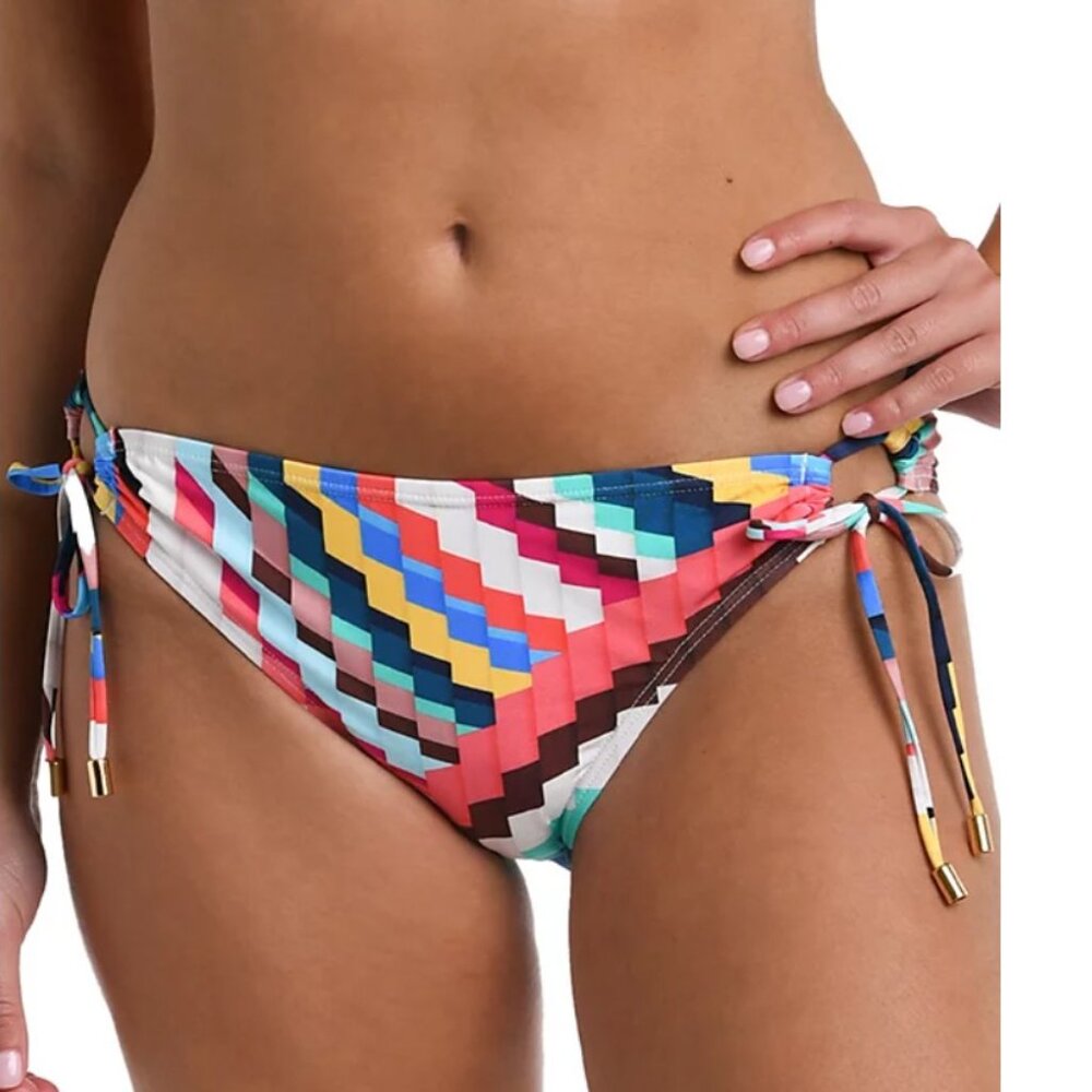 La Blanca Slice Adjustable Loop Hipster Bikini Bottoms - Size: 8 - NWT